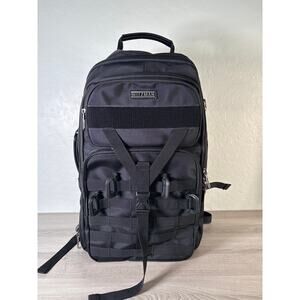 WITZMAN B688 Black Carry On Travel Backpack for Men Large Convertible 45L